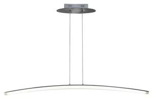 Mantra M4080 Hemispheric Large LED Linear Ceiling Pendant In Satin Aluminium - L: 1100mm