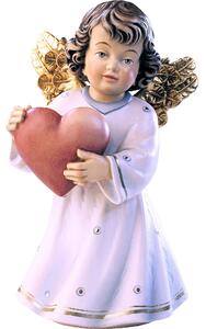 Angel Sissi with heart from lime wood