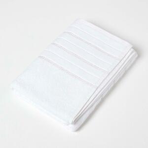 Homescapes White Glitter Bath Towel 100% Turkish Cotton