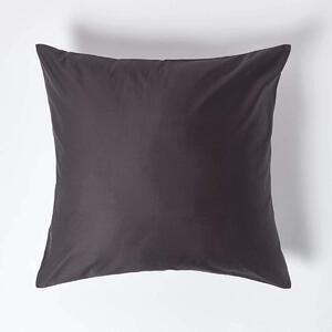 Dark Charcoal Grey European Egyptian Cotton Pillowcase 1000 TC, 80 x 80 cm