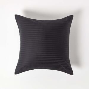 Black European Egyptian Cotton Pillowcase 330 TC, 60 x 60 cm