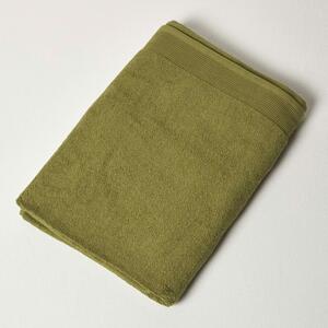 Homescapes 700 GSM Luxury 100% Cotton Moss Green Jumbo Sheet Towel