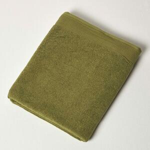 Homescapes 700 GSM Luxury 100% Cotton Moss Green Bath Sheet