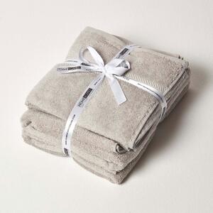 Homescapes Super Soft 500 GSM 100% Cotton Light Grey Towel Bale Set