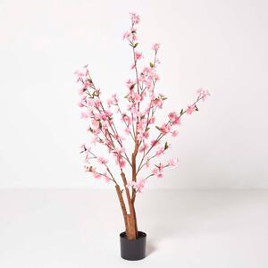 Homescapes Artificial Blossom Tree with Pink Silk Flowers 130 cm