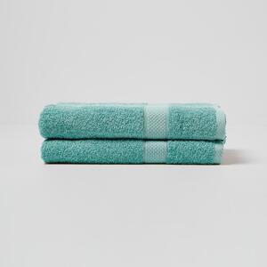 Homescapes Sea Green Bath Towel Set of 2 Turkish Cotton