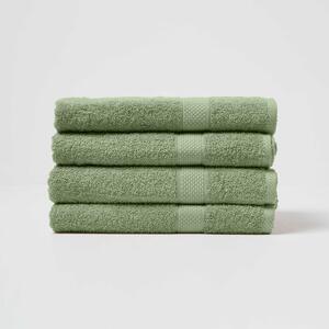 Homescapes Sage Green Bath Towel Set of 4 Turkish Cotton