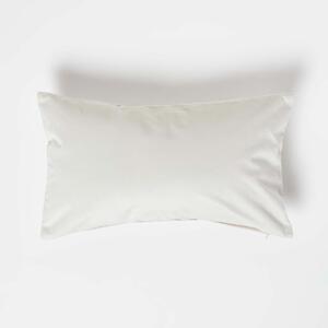 Homescapes Cream Velvet Cushion 30 x 50 cm Bolster Cushion with Insert