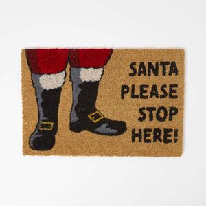 Homescapes Santa Festive Doormat Rubber & Coir, 40 x 60 cm