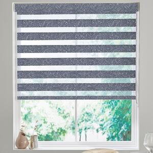 Swirl Made To Measure Day Night Blinds Navy