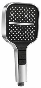 Showery® 7 Mode Water Saving Piano Shower Head, Silver