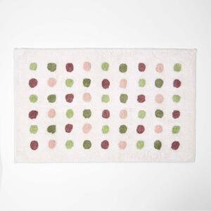 Homescapes Multi Colour Polka Dot 100% Cotton Bath Mat, 50 x 80 cm