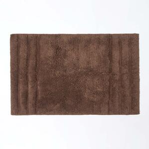 Homescapes Spa Supreme Luxury 100% Cotton Chocolate Brown Bath Mat, 50 x 80 cm, Machine Washable, Super Absorbent, Latex Reverse, OEKO-TEX® certified