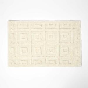 Homescapes Tufted Tile Bath Mat Cream Cotton Blend 50 x 80 cm