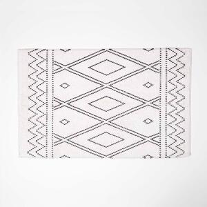 Homescapes Boho Bath Mat 100% Cotton Monochrome, 50 x 80 cm