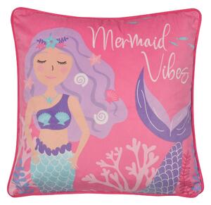 Bedlam Mermaid Vibes 43cm x 43cm Filled Cushion Pink