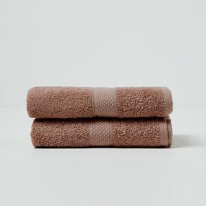 Homescapes Chocolate Hand Towel Set of 2 Turkish Cotton