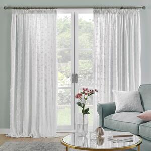 Sophia Ready Made Voile Curtains Ivory