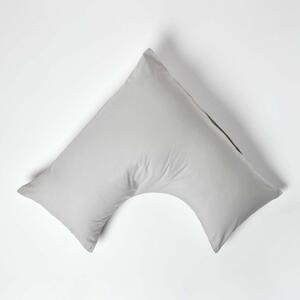 Homescapes Silver Grey Egyptian Cotton V Shaped Pillowcase 200 TC