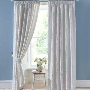 Appletree Heritage Collier Ready Made Pencil Pleat Curtains White