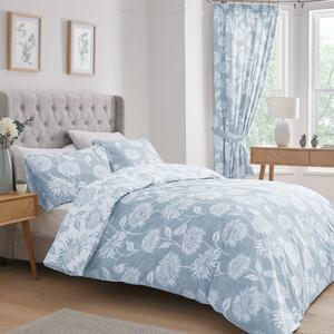 Dreams & Drapes Chrysanthemum Duvet Cover Bedding Set Blue