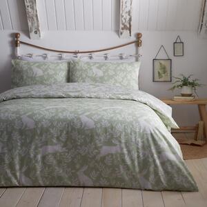Dreams & Drapes Spring Rabbits Duvet Cover Bedding Set Green