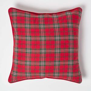 Homescapes Cotton Edward Tartan Cushion Cover, 60 x 60 cm