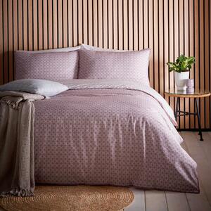 Orson Geometric Duvet Cover and Pillowcase Set Heather Purple purple