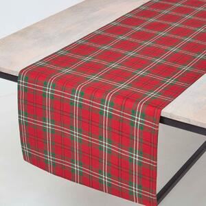 Homescapes Cotton Christmas Prince Edward Tartan Table Runner