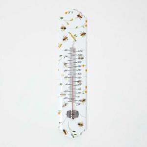 Homescapes Outdoor Thermometer with Bee Design