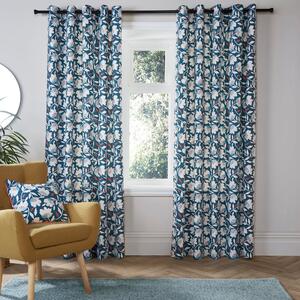 Fusion Luna Ready Made Eyelet Curtains Teal