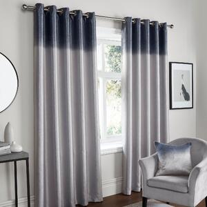 Ombre Strata Ready Made Eyelet Curtains Grey