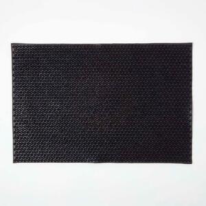 Homescapes Rubber Scraper Door Mat, Black, 40 x 60 cm