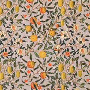 William Morris Fruit Orange Printed Cotton Fabric Orange
