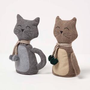 Homescapes Cat Door Stop – Set of 2 – Animal Door Stops