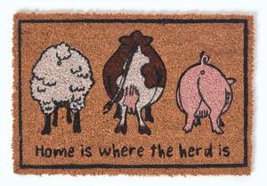 Homescapes Novelty Farm Animal Coir Non-Slip Door Mat