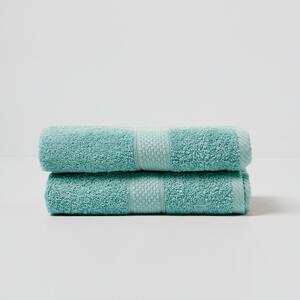 Homescapes Sea Green Hand Towel Set of 2 Turkish Cotton