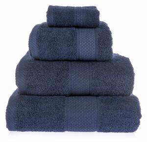 Homescapes Navy Blue Bath Towels Set 100% Turkish Cotton