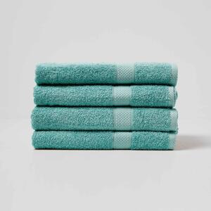 Homescapes Sea Green Bath Towel Set of 4 Turkish Cotton