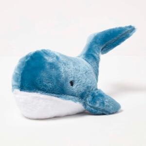 Homescapes Blue Whale Door Stopper, Decorative Fabric Door Stop