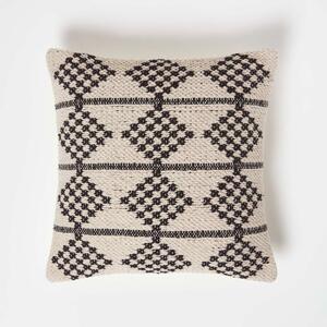 Homescapes Handwoven Textured Natural & Black Cushion 45 x 45 cm