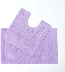 Homescapes Luxury Two Piece Bath Mat Set Lilac