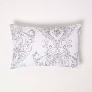 Homescapes Grey French Toile Patterned Rectangular Cushion, 50 x 30 cm