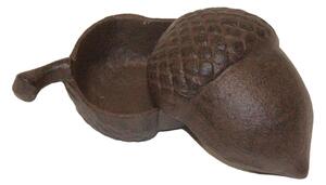 Homescapes Brown Hollow Acorn Key Keeper Cast Iron