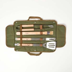 Homescapes BBQ Tool Set in Foldable Storage Bag