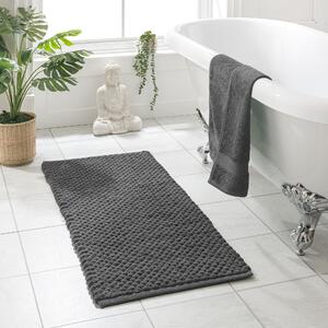 100% Recycled Pebble Bath Mat, XL Dark Grey