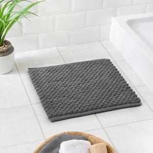 100% Recycled Pebble Shower Bath Mat Dark Grey
