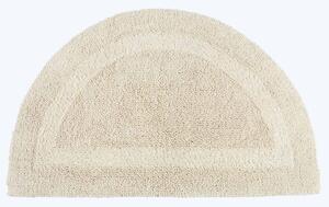 Homescapes Luxury Reversible Semi Circle Bath Mat - Cream