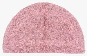 Homescapes Luxury Reversible Semi Circle Bath Mat - Blush Pink