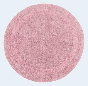 Homescapes Luxury Reversible Round Bath Mat - Blush Pink